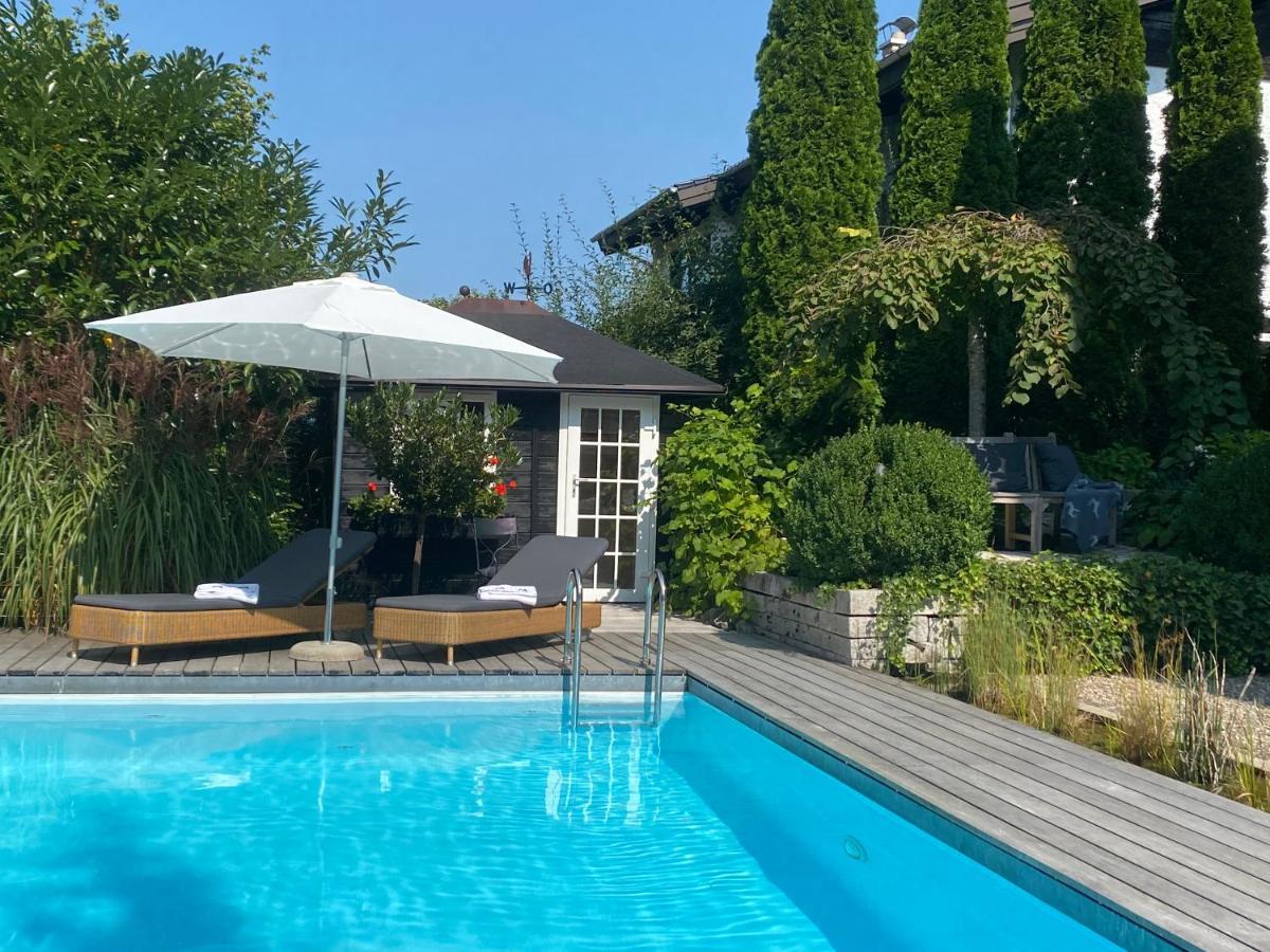 Landhaus Am Plattenbichl - Luxus Apartment Mit Privat-Pool Und Sauna - Im Sommer Bergbahn Inklusive Oberstdorf Luaran gambar